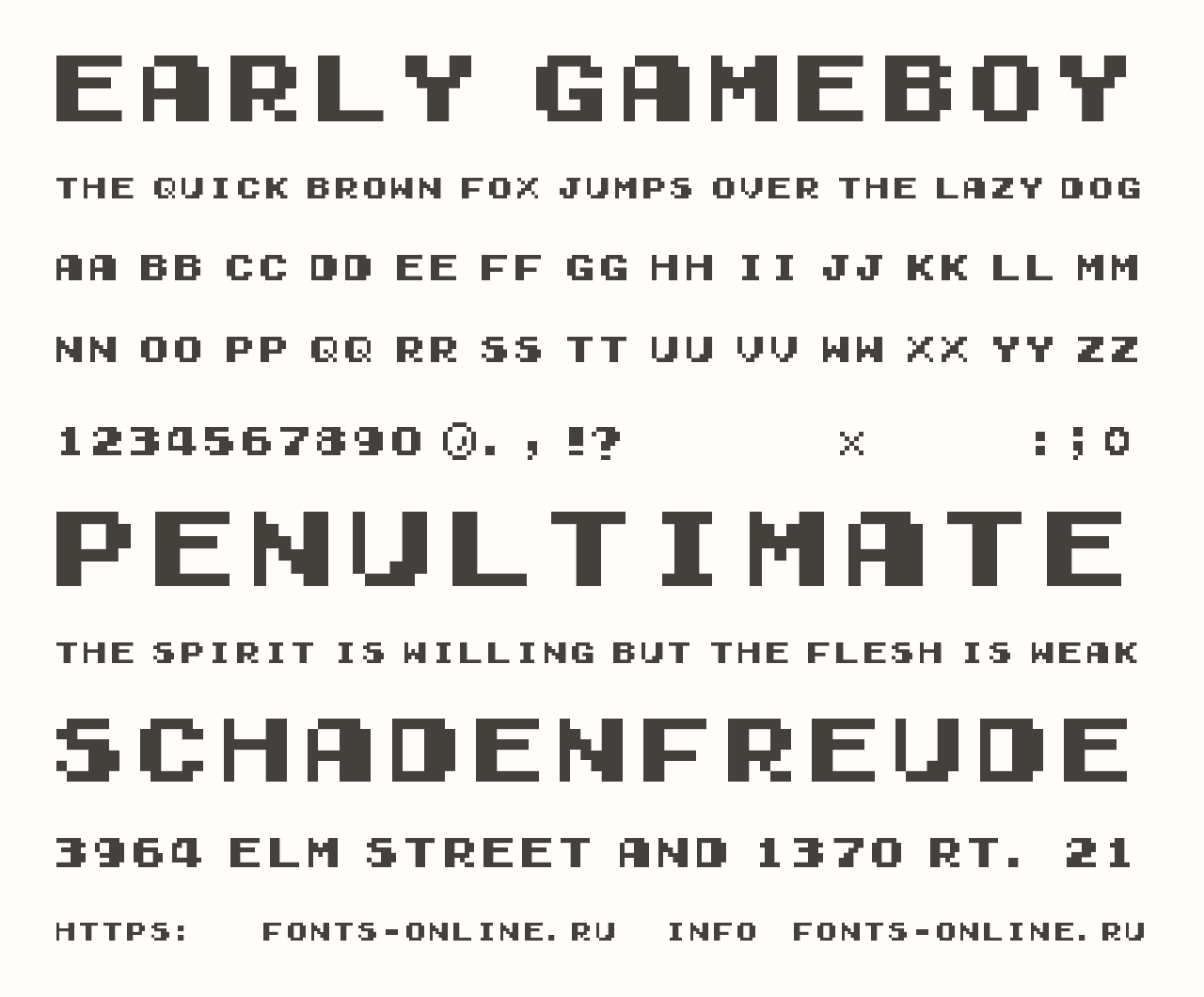 Early GameBoy Free Font Download